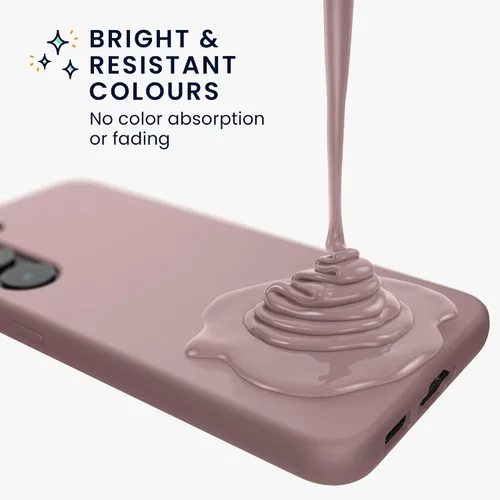Vista 7 de kwmobile Funda Compatible con Samsung Galaxy A53 5G - Cubierta de teléfono de silicona TPU con acabado suave - Rosa impresionante