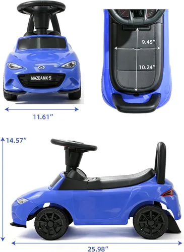 Vista 6 de Coche de empuje para bebés MX-5 con licencia Azul