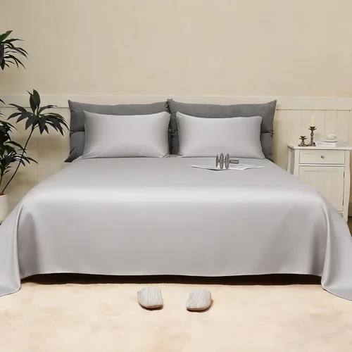 Vista 2 de MURT Pure Bamboo, juego de sábanas tamaño King de 100% viscosa de bambú, 400 hilos, refrescante y suave como la seda, certificado Oeko-TEX, bolsillo