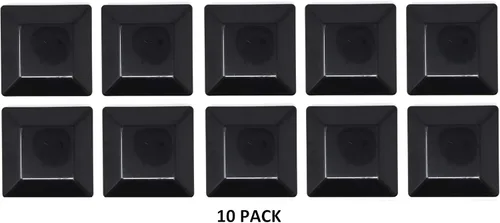 Vista 2 de Paquete de 10 tapas de plástico negras para postes de valla de 6 x 6 pulgadas (5 5/8 x 5 5/8) de madera tratada a presión fabricada en Estados Unidos