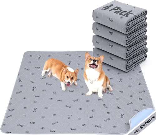 Vista 20 de Almohadillas Lavables para Orina para Perros, Paquete de 2 Almohadillas Lavables para Cachorros, Almohadillas de Parto Absorbentes Reutilizables