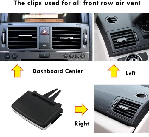 Vista 3 de Moonlinks Compatible con Clips de Tabs de Rejilla de Aire Delantera Centro/Izquierda/Derecha para Mercedes Benz, Kit de Reparación de Hebilla