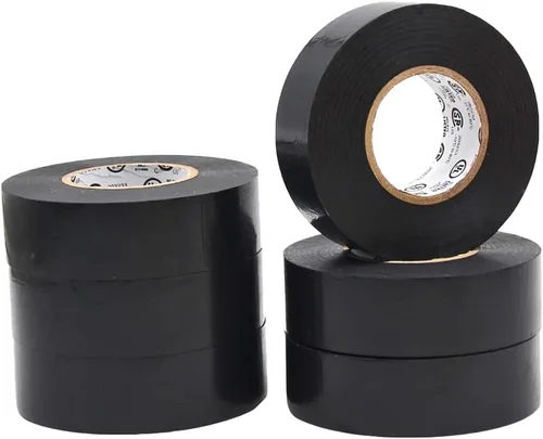 Vista 36 de WOD ETC766 - Cinta eléctrica negra de grado profesional para uso general, núcleo listado UL/CSA. Cinta adhesiva de goma de vinilo: 1 pulgada x 66