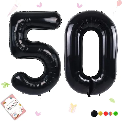 Vista 118 de Smlpuame - Globos grandes de 40 pulgadas de números del 0 al 9, globos numéricos para decoración de fiesta de cumpleaños, globos de helio