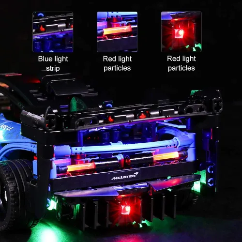 Vista 5 de VONADO Kit de luces para Lego Technic Mclaren Senna GTR 42123 - Lego Sets no incluidos