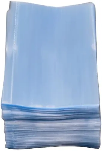 Vista 18 de Banda retráctil perforada transparente de 4.528 x 1.102 in para frascos de cosméticos, tarros de plástico y tarros Mason de boca regular