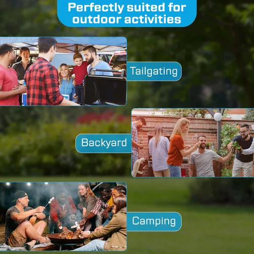 Vista 7 de FIRE RIOT - Quemador de propano de alta presión de 50,000 BTU - Estufa de propano de quemador único ajustable con regulador de 10PSI certificado CSA