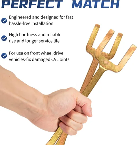 Vista 4 de Sunluway Paquete de 2 herramientas de extracción de eje 12020 para uso en vehículos de tracción delantera - Retire la mayoría de los ejes