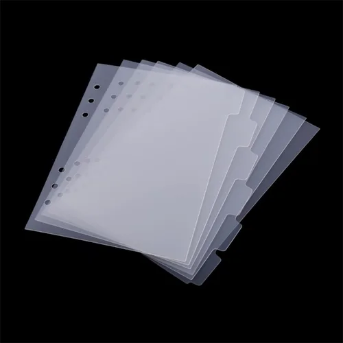 Vista 7 de BAOFALI 11PCS A5 Size Dividers for 6 Ring Binder,with Reinforced Edge and 20Tabs,Paper Index Divider Category Page Tab Indexing Cards Die and Stamp