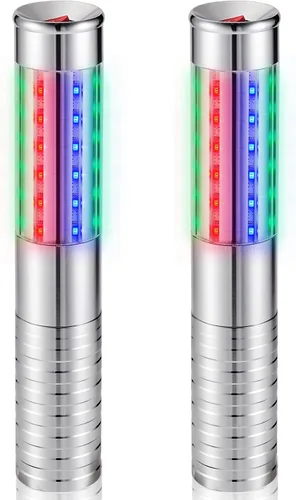 Vista 11 de Civaner 2 piezas de luces LED para servicio de botellas, luces estroboscópicas para botellas, luces LED reutilizables y recargables para champán