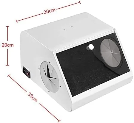Vista 7 de Bafle de vidrio templado de laboratorio dental de alta resistencia LED colector de polvo de vacío caja extractor de vacío con 2 filtros