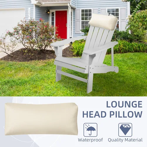 Vista 4 de Almohada para Silla Tumbona, Paquete de 2 Almohadas para Silla de Descanso al Aire Libre con Correa Ajustable, Almohada para la Cabeza de Largo