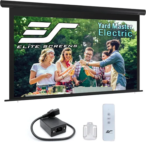 Vista 12 de Pantalla para proyector al aire libre con soporte 16:9, 8K 4K Ultra HD 3D, plegable y rápida Yardmaster Electric Front Projection