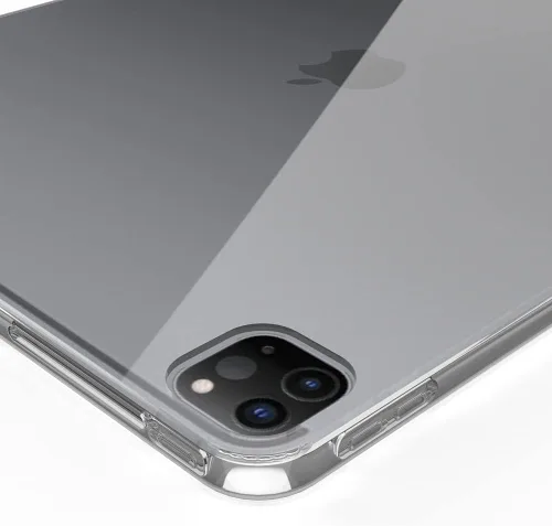 Vista 4 de Puxicu Funda transparente para iPad Pro de 12.9 pulgadas 2022/2021/2020, diseño delgado, flexible y suave, funda protectora de TPU para iPad Pro