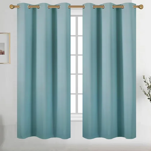 Vista 26 de Diraysid Cortinas opacas beige con ojales para dormitorio, con aislamiento térmico, cortinas de oscurecimiento de habitación, 38 x 54 pulgadas, 2