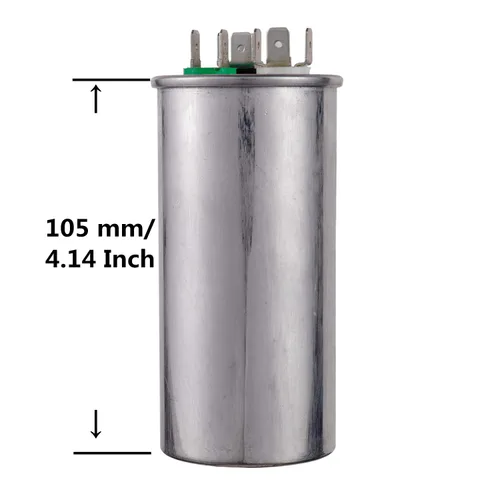 Vista 2 de BOJACK 35+5uF 35 5 MFD ±6% 370V/440V CBB65 Condensador de arranque circular de doble funcionamiento para funcionamiento de motor de CA o arranque