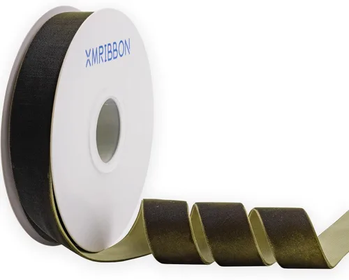 Vista 33 de Cinta de terciopelo negro de un solo lado, carrete de 1 pulgada por 10 yardas