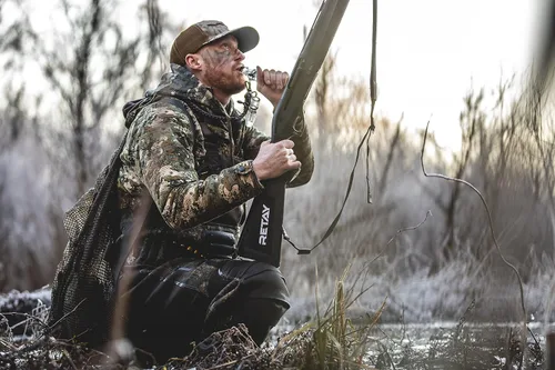 Vista 6 de Cupped Waterfowl Cordón trenzado de llamada para llamadas de pato, cordón de paracaídas duradero ajustable, cordón de llamada de caza, verde/caqui