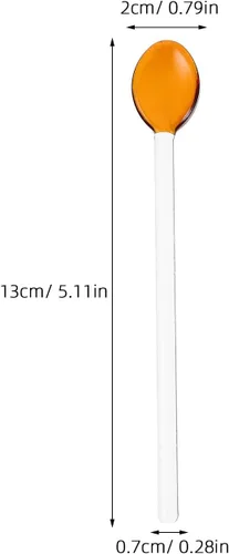 Vista 2 de 6 cucharas de café de vidrio cucharadita de degustación cucharadita para té, postre, cóctel, aperitivo, bebida fría