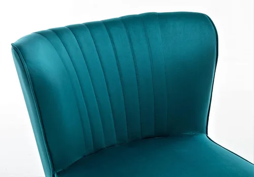 Vista 55 de Silla moderna de terciopelo para sala de estar, dormitorio o entrada, diseño elegante y cómodo sin brazos con patas de metal, color negro