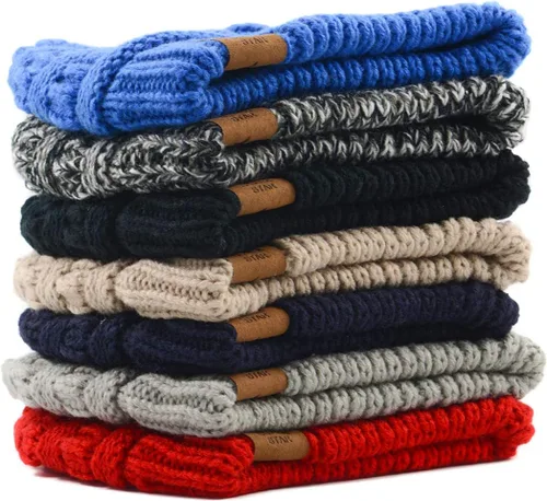 Vista 5 de Zando Gorros de invierno para niñas, gorro de punto para bebés, color blanco, gris, rosa, talla única