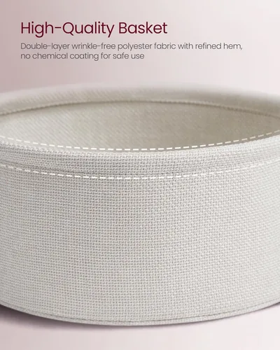 Vista 8 de VASAGLE LILEA Collection - Side Table with Charging Station, Round End Table with Fabric Basket