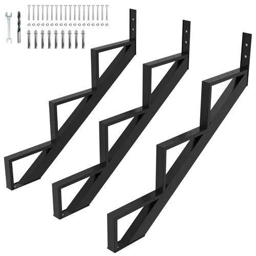 Vista 18 de Escalón de escalera de acero, paquete de 2, escalón de acero de 1 escalón para escalones al aire libre