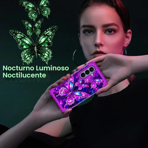 Vista 6 de LONTECT Funda para Galaxy S26 Plus 5G a prueba de golpes, 3 en 1, resistente y resistente, policarbonato duro+híbrida suave resistente de alto