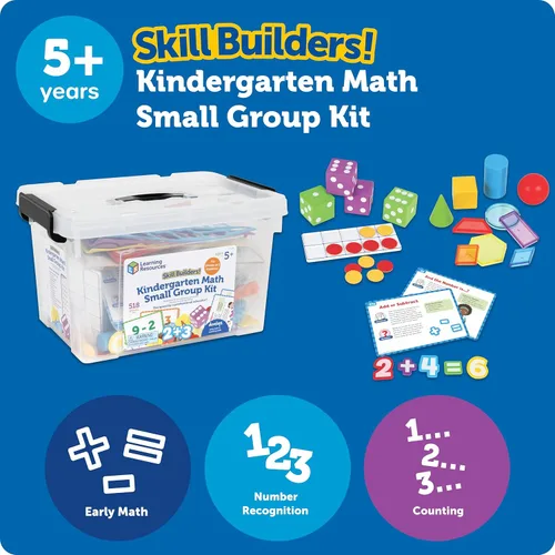 Vista 5 de Learning Resources Skill Builders Matemáticas para Jardín de Infantes en Grupo Pequeño, Elementos Manipulativos de Matemáticas, Actividades STEM