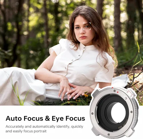 Vista 3 de VILTROX Adaptador de lente EF-M1 Pro, adaptador de montaje en anillo de enfoque automático, convertidor de lente con bloqueo de seguridad compatible