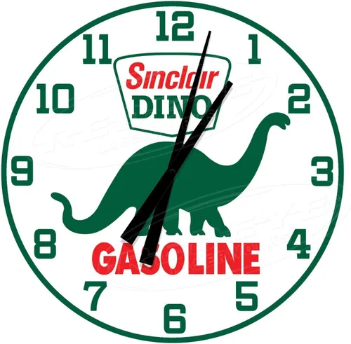 Sinclair Gasoline Dino - Reloj de pared redondo de 12
