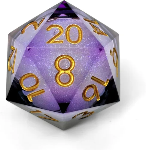 Vista 16 de Sage's Portal Souls Liquid Core D20 Chonky - Dados DND de resina de borde afilado de 1.299 in para Dungeons and Dragons RPG de mesa TTRPG
