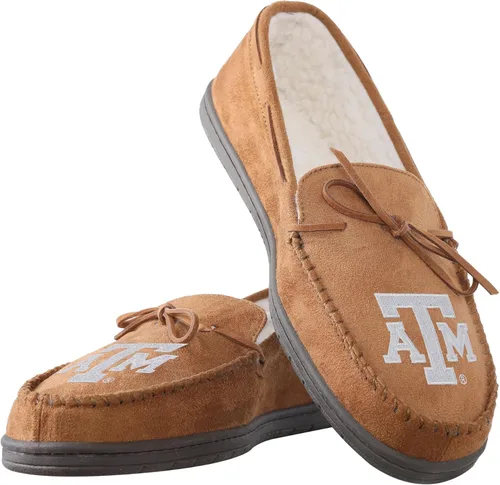 FOCO NCAA NCAA - Pantuflas tipo mocasín con logotipo de equipo universitario para hombre