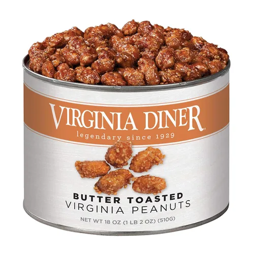 Vista 7 de Virginia Diner Gourmet Natural Classic Peanut Brittle – Cacahuetes de Virginia XL con Mantequilla, Sin OGM, Sin Conservantes, Regalos de Virginia