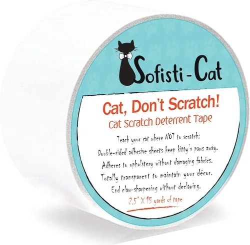 Sofisti-Cat Cinta de entrenamiento, cinta de gato para muebles, disuasorio de arañazos evita que los gatos arañen los muebles con nuestro repelente