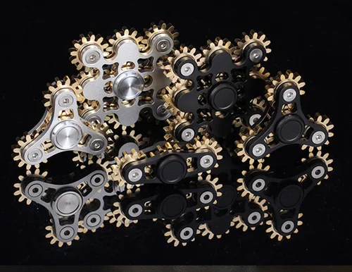 Vista 5 de Engranajes giratorios de latón puro para ansiedad, giroscopio, juguete de metal para bricolaje, spinner de mano, largo tiempo, EDC enfoque