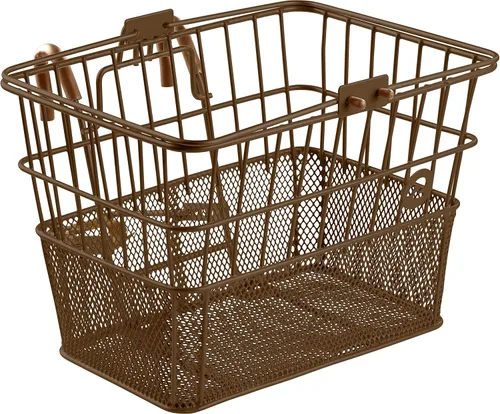 Vista 12 de Retrospec Apollo canasta delantera desmontable para bicicleta de media red de acero con ganchos desmontables integrados y asas incorporadas, fácil