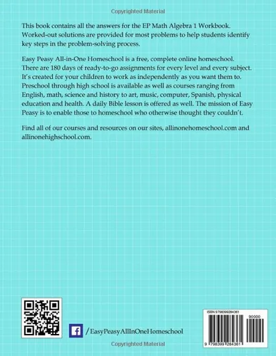 Vista 2 de EP Math Algebra 1 Workbook Answers