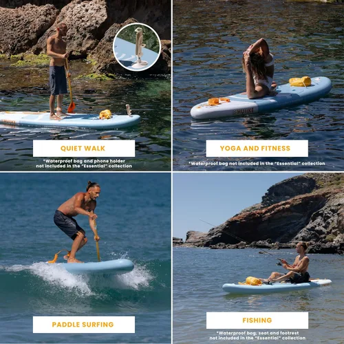 Vista 5 de HUIIKE Tabla de Paddle Inflable para Adultos con Accesorios Incluidos, Remo, Aletas, Bomba. Tabla de Stand Up Paddle de Gran Estabilidad