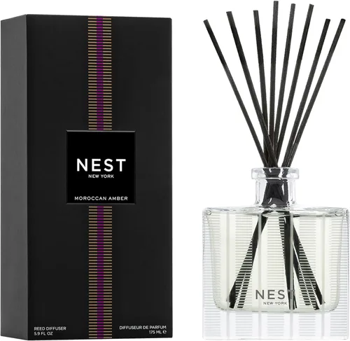 Vista 15 de NEST New York Difusor de cañas, limón y menta Amalfi – 5.9 onzas líquidas – Fragancia para hasta 90 días – Soporte de vidrio reutilizable
