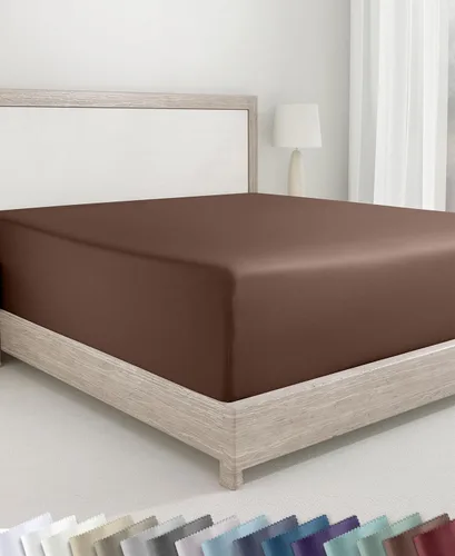 Vista 22 de California Design Den - Sábana bajera de algodón, suave, de 400 hilos, 100 % algodón, elástico que no se zafa, refrescantes, con bolsillo profundo