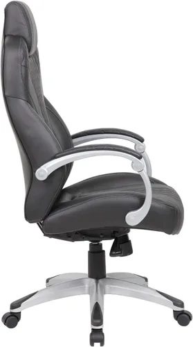 Vista 4 de Boss Office Products Silla ejecutiva con brazo con bisagras en negro
