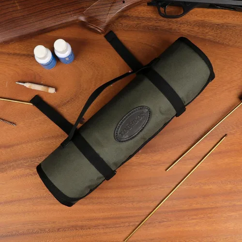 Vista 8 de TOURBON Almohadilla de limpieza de pistola enrollable de caza de tiro con bolsillo de almacenamiento de herramientas