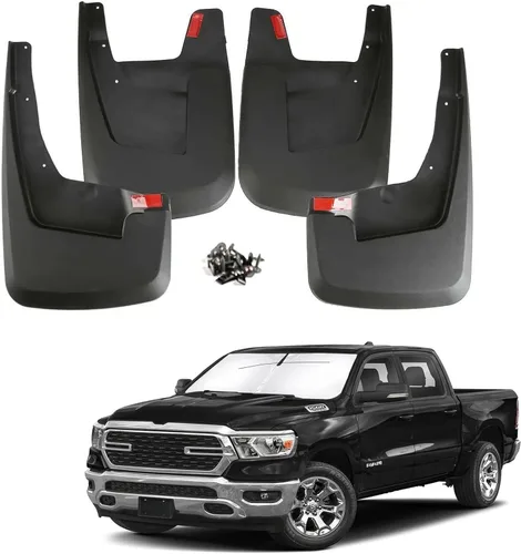 Aletas de barro para RAM 1500 2019 2020 2021 2022 2023 2024 Nuevo estilo de carrocería/modelo no clásico/solo se adapta sin guardabarros OEM, no