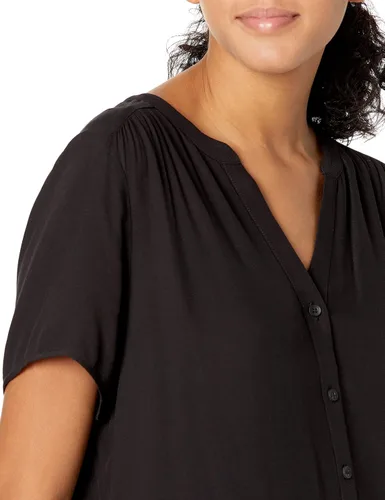 Vista 3 de Tienda Essentials - Blusa tejida de manga corta para mujer