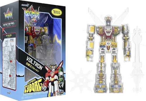 Vista 7 de Super7 ULTIMATES! Voltron Defender of The Universe (Lightning Glow) - Figura de acción Voltron de 7 pulgadas con accesorios, coleccionables vintage