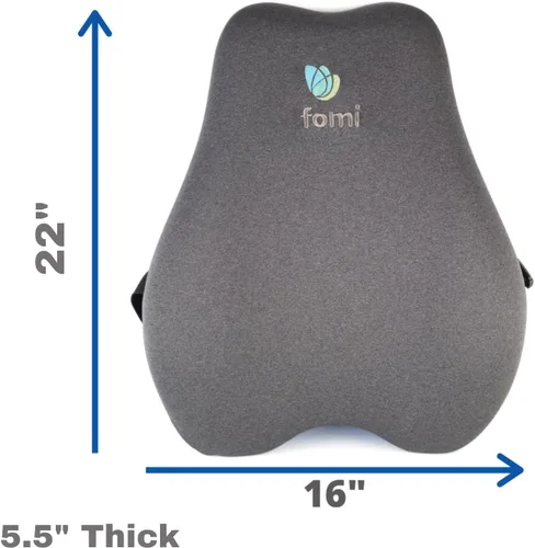 Vista 2 de FOMI Extra High Back Lumbar Support Pillow Thick Thoracic Foam Pad for Car, Home, Office, Gaming Chair, Wheelchair, Recliner Sciatica, Tailbone