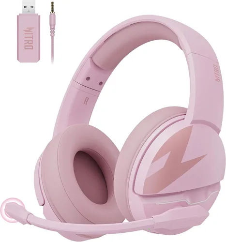Vista 12 de Acer Auriculares Inalámbricos para Juegos, Auriculares PS5 con 2.4GHz para PS5, PS4, PC, Switch, Auriculares para Juegos Bluetooth 5.3 + 100Hrs
