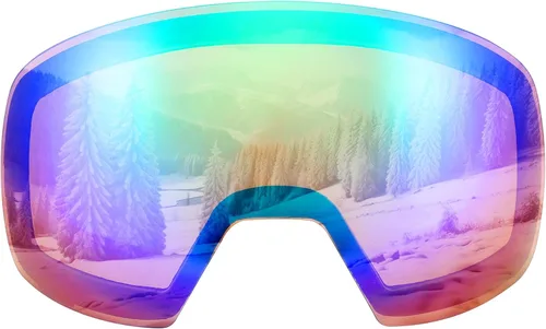 Vista 5 de FEISEDY Magnetic Ski Goggles for Men Women Youth Frameless Snow Goggles 100% UV Protection Snowboard Goggles B0020