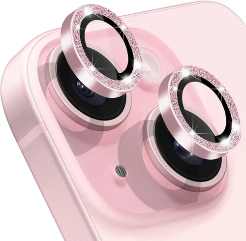 Vista 12 de Protector de lente de cámara compatible con iPhone 15 y 15 Plus, cubierta antiarañazos, protector de lente de vidrio templado 9H, protector